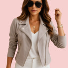 Dames Jas – Getailleerde jas met elegante snit en ritssluiting voor een verfijnde look
