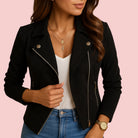 Dames Jas – Getailleerde jas met elegante snit en ritssluiting voor een verfijnde look